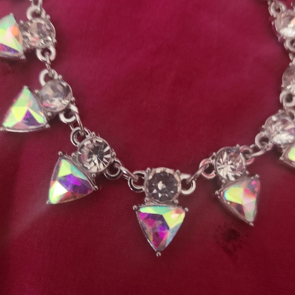 CUBIC ZIRCONIA! ESTATE SALE FIND - NECKLACE AND EARRING SET! - Picture 2 of 6